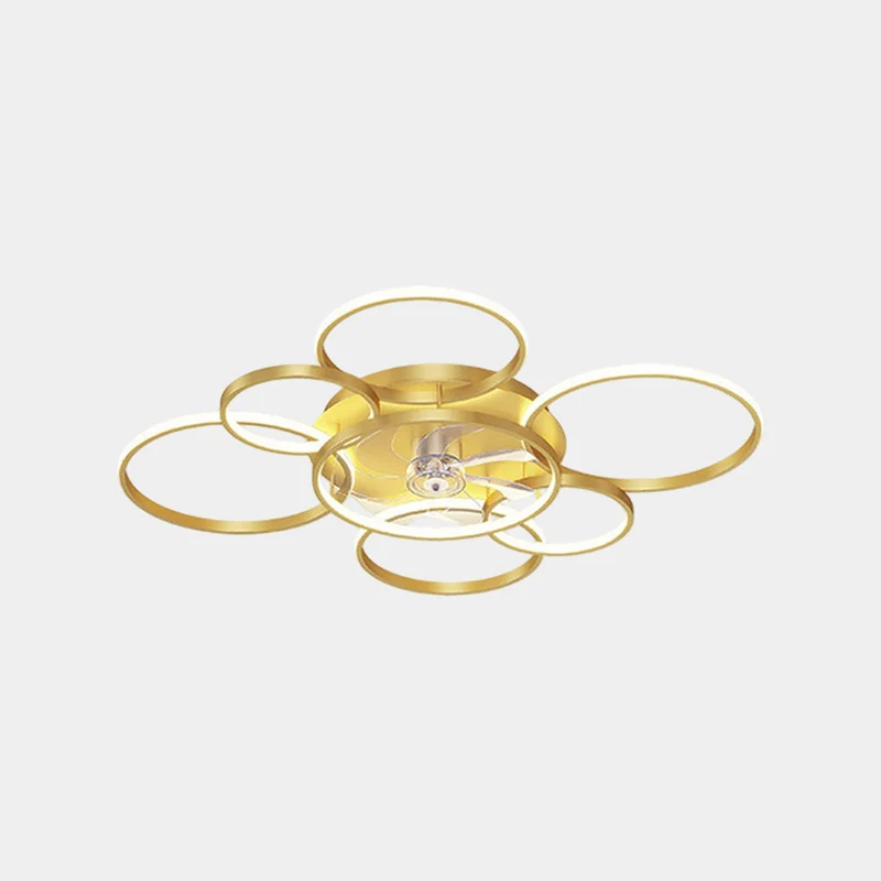 Multiple Ring Ceiling Fan Light Quiet Acrylic Blade
