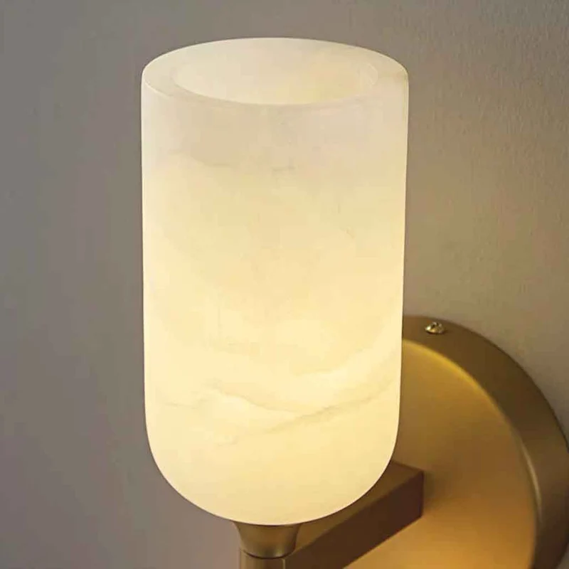 2-Light Wall Lamp Alabaster Up and Down