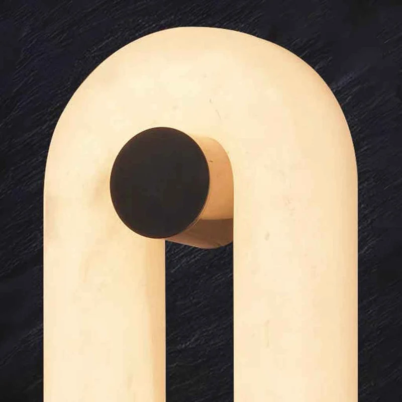 Oval Wall Sconce Light Minimalist Alabaster LED