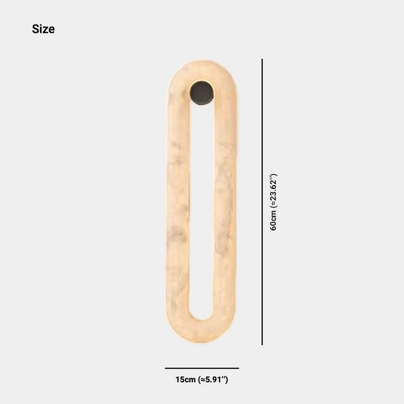 Oval Wall Sconce Light Minimalist Alabaster LED