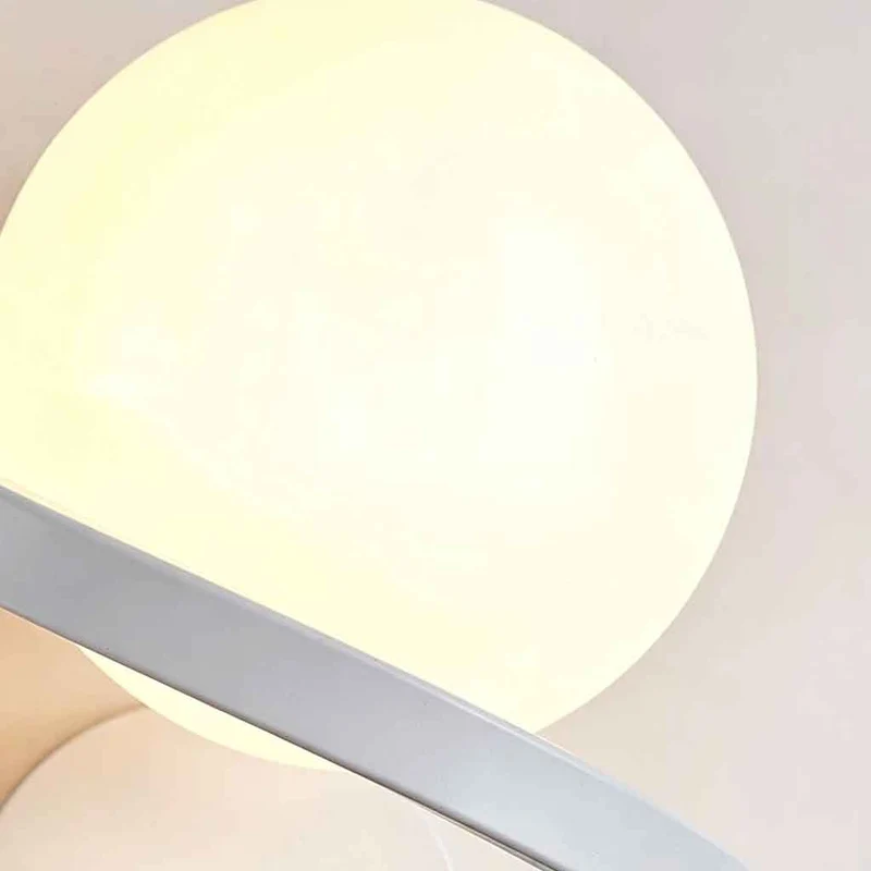 Glass Ball Wall Light Small Spiral Globe Indoor, White