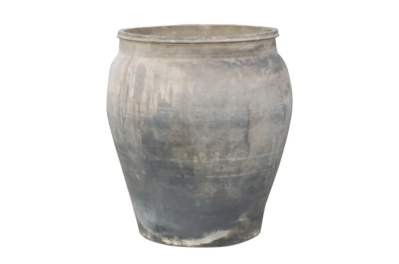 Casa Padrino Luxus Vase 55 x 55 x H. 62 cm - Große Terrakotta Vase im rustikalen Antik-Look - Luxus Deko Accessoires