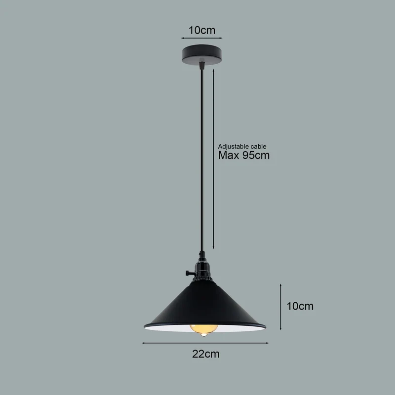 Gastronomie Pendelleuchte mit Drehschalter – E27 Modern Deckenlampe Küche~ 4099