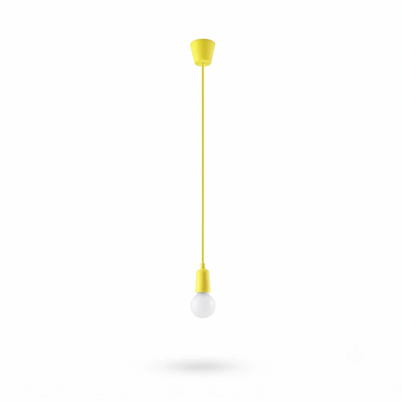 Minimalistische gelbe Pendelleuchte – Solerio