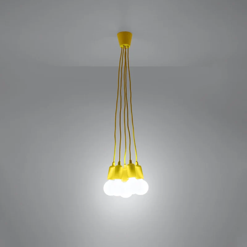 Minimalistische gelbe Pendelleuchte – Solerio