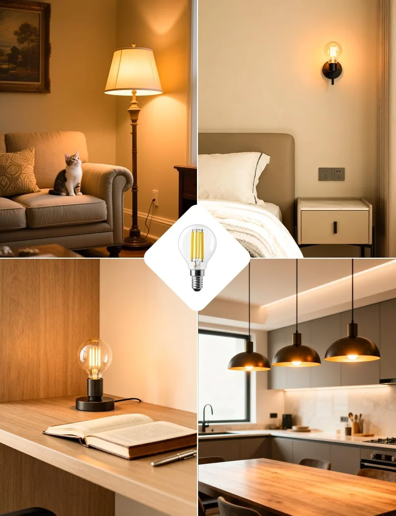 Lepro Energieklasse A E14 LED warmweiss Lampe 2.2W 470 Lumen P45 2700K Warmweiß LED Glühbirne,entspricht 40W Glühlampe,300° Abstrahlwinkel Nicht Dimmbar Energiesparlampe, 4er-Pack