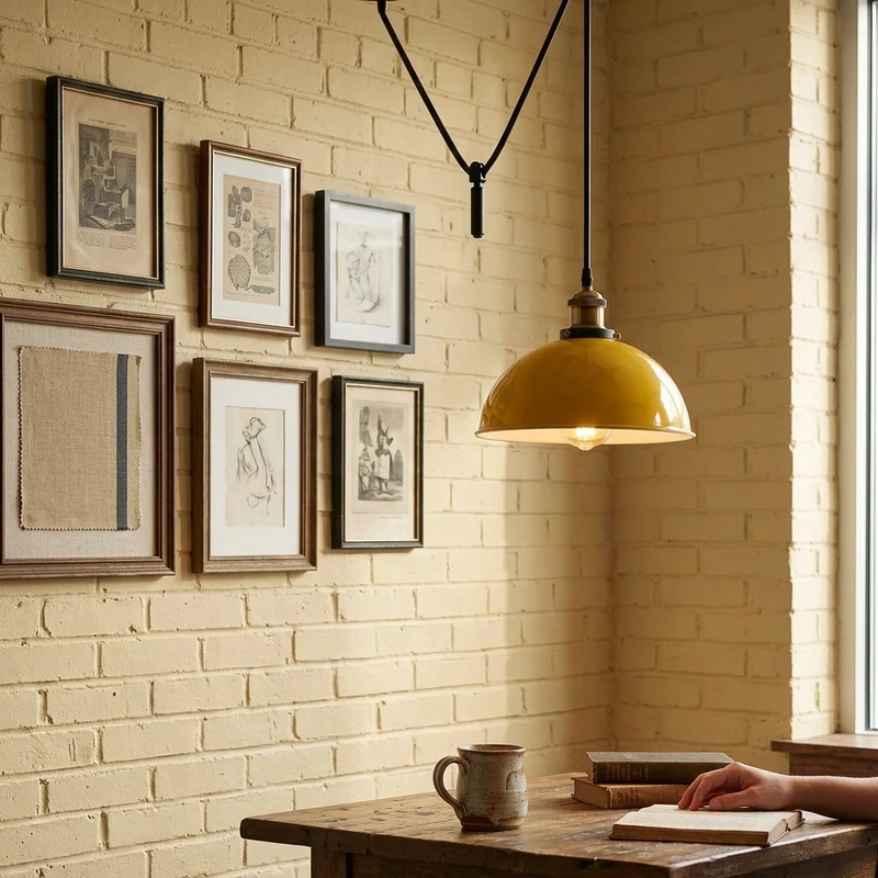 Pendelleuchte Höhenverstellbar – Vintage Trichter Deckenlampe Küche | Ø 21cm | E27 ~3968