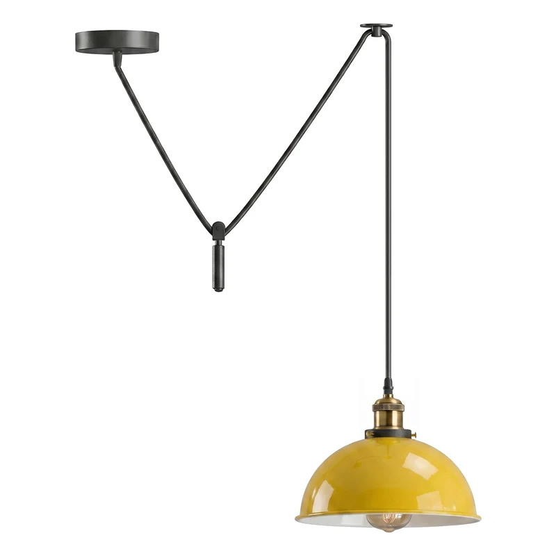 Pendelleuchte Höhenverstellbar – Vintage Trichter Deckenlampe Küche | Ø 21cm | E27 ~3968