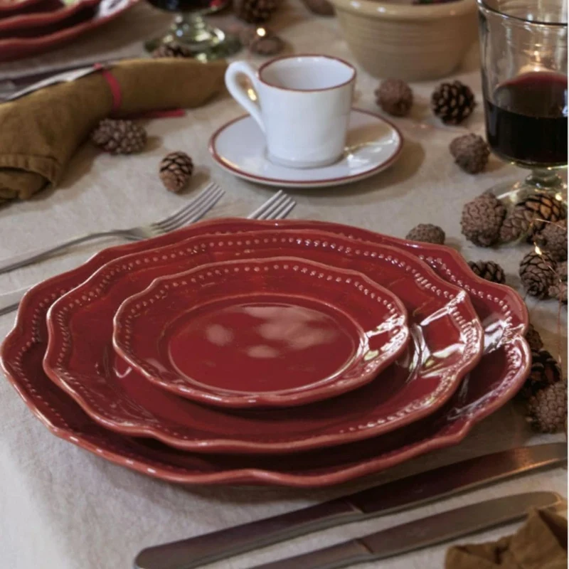 Roter Salat- & Dessertteller ALMARA RUBY