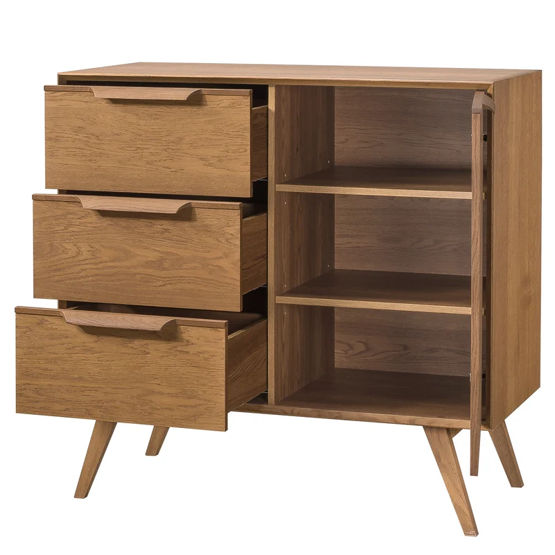 Kommode aus rustikalem Eichenholz LEO 12 | LoftStory