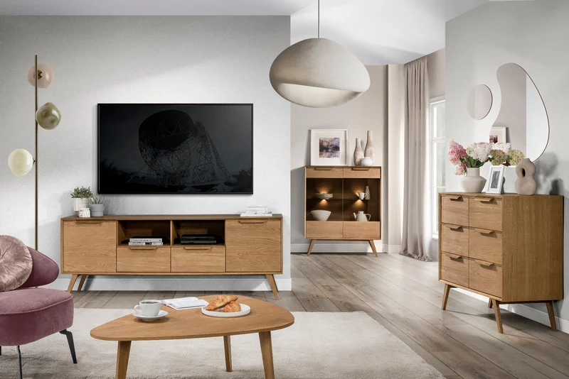 Kommode aus rustikalem Eichenholz LEO 12 | LoftStory