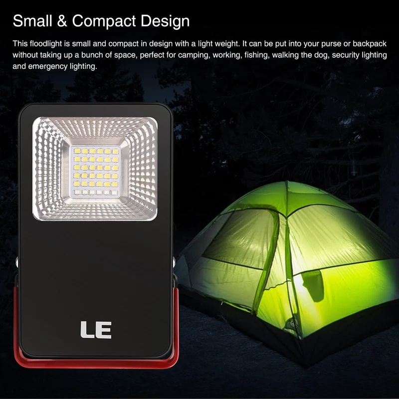 LE LED Campinglampe, Superhell 700 Lumen Wiederaufladbare Suchscheinwerfer mit 5400mAh Powerbank, Magnete & Haken, Dimmbar Notfallleuchte mit 3 Lichtmodi f¨¹r Stromausf?llen, Wandern, Zelt, usw.