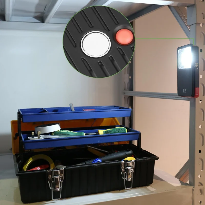 LE LED Campinglampe, Superhell 700 Lumen Wiederaufladbare Suchscheinwerfer mit 5400mAh Powerbank, Magnete & Haken, Dimmbar Notfallleuchte mit 3 Lichtmodi f¨¹r Stromausf?llen, Wandern, Zelt, usw.
