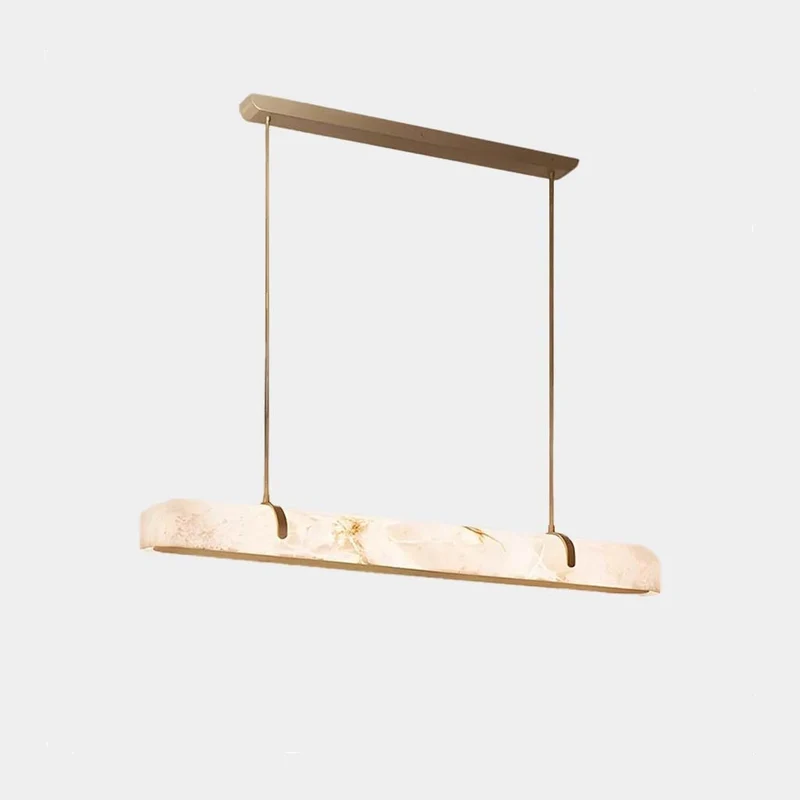 Alabaster Linear Chandelier Pendant Light LED Dimmable