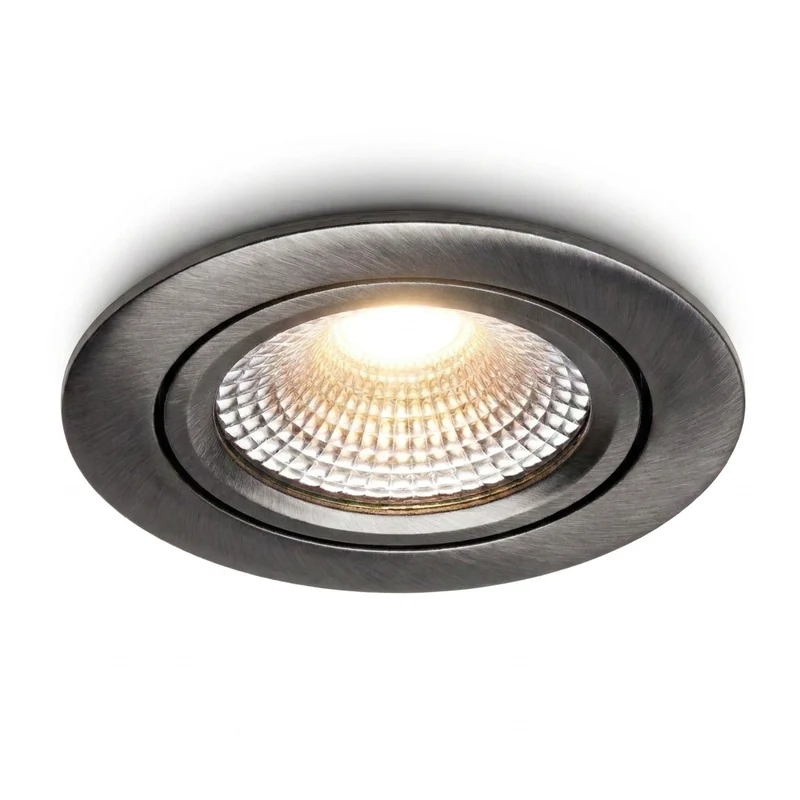 LED-Einbaustrahler Gunmetal | 5W | CCT-Switch | Rund | Dimmbar | Geringe Einbautiefe | 68-78mm Sägeschnitt