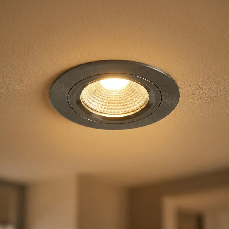 LED-Einbaustrahler Gunmetal | 5W | CCT-Switch | Rund | Dimmbar | Geringe Einbautiefe | 68-78mm Sägeschnitt