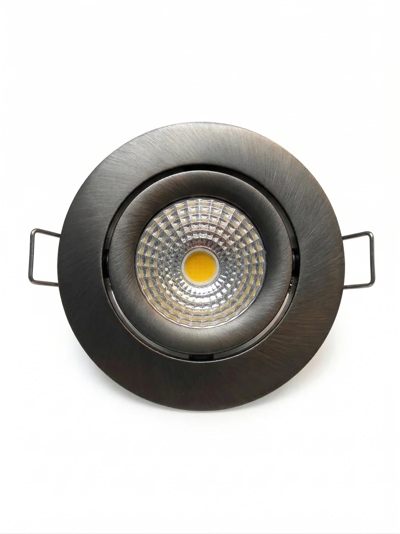 LED-Einbaustrahler Gunmetal | 5W | CCT-Switch | Rund | Dimmbar | Geringe Einbautiefe | 68-78mm Sägeschnitt