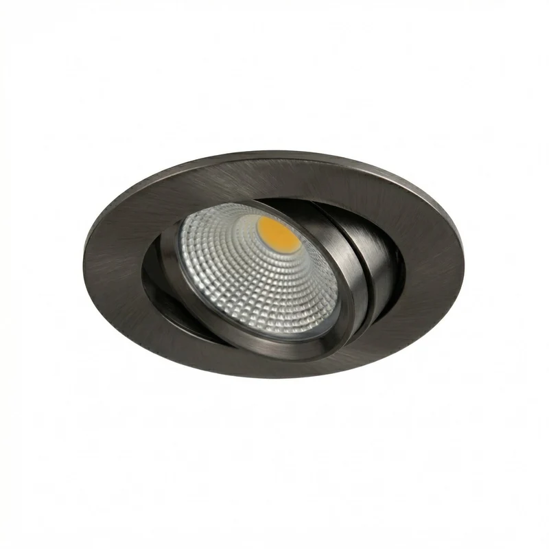 LED-Einbaustrahler Gunmetal | 5W | CCT-Switch | Rund | Dimmbar | Geringe Einbautiefe | 68-78mm Sägeschnitt