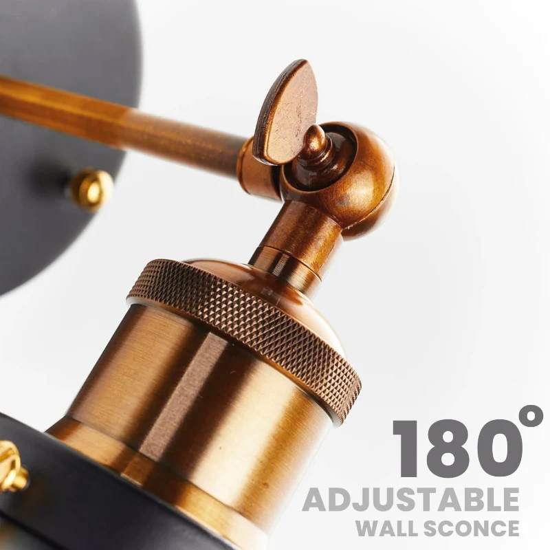 Wandlampe Vintage 180° verstellbar | E27 Wandleuchte ~4020