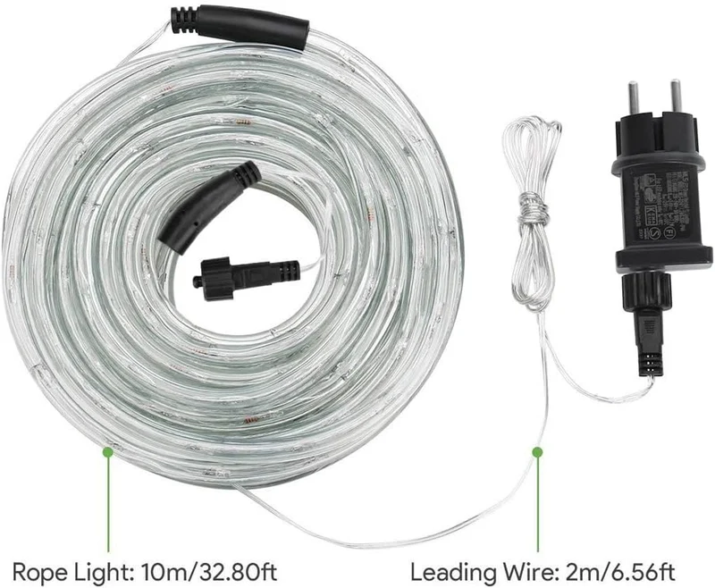 LE 10m LED Lichterschlauch 240 LEDs wasserfest Warmweiß für Innen Außen Party Hochzeit Weihnachten Dekolicht Warmweiß