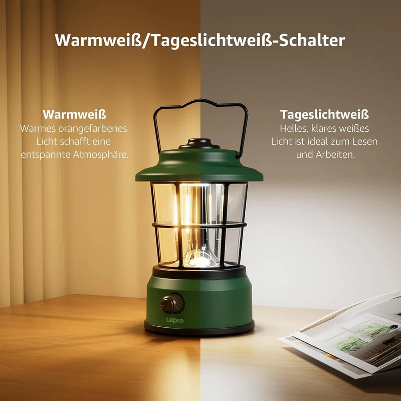Lepro USB LED Campinglampe Weiß