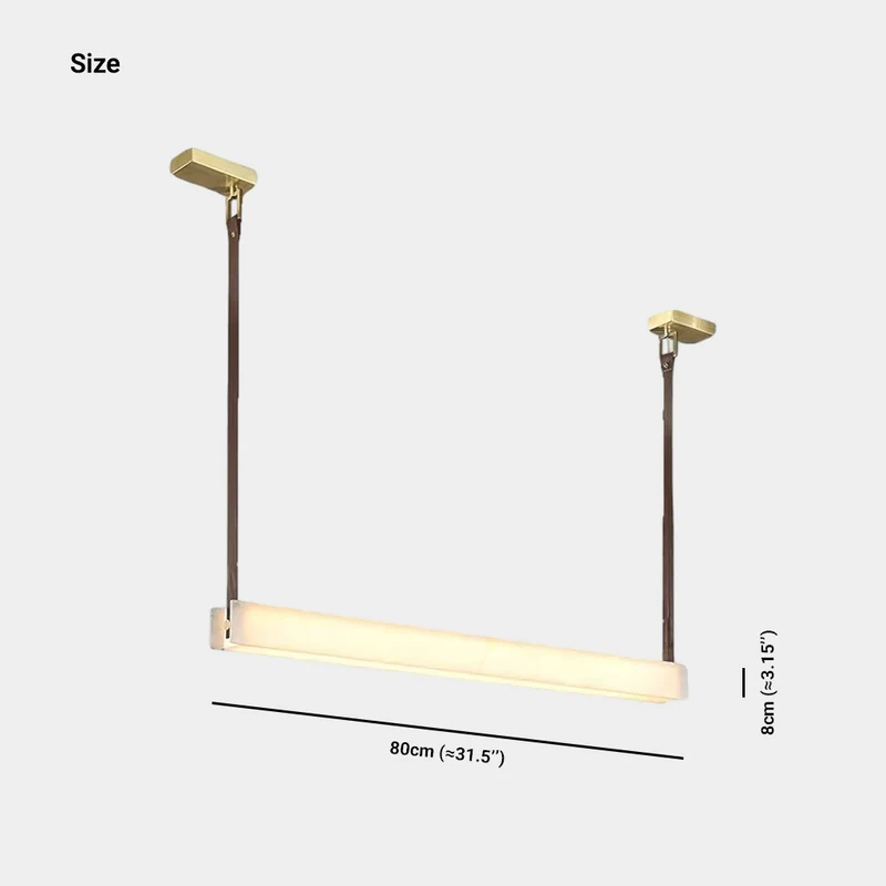 Linear Pendant Light Belt Alabaster LED Dimmable