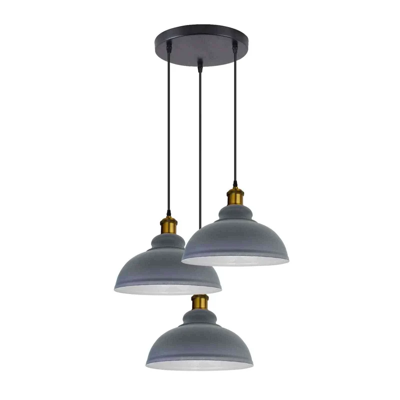 3-flammige Cluster Pendelleuchte – Vintage Hängelampe Esstisch | Ø29cm | E27 ~4138