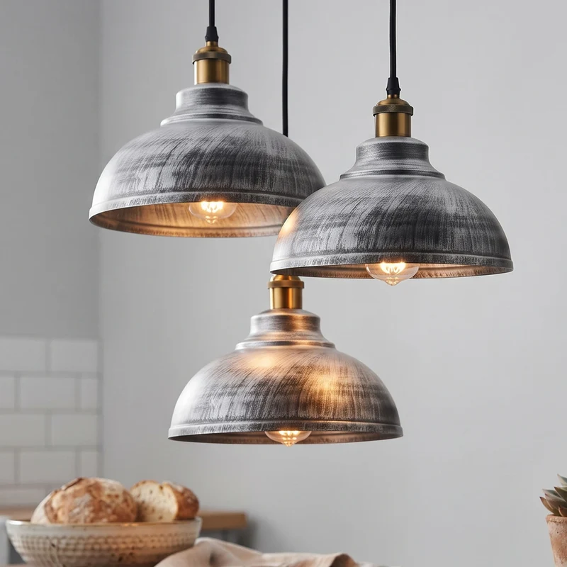 3-flammige Cluster Pendelleuchte – Vintage Hängelampe Esstisch | Ø29cm | E27 ~4138