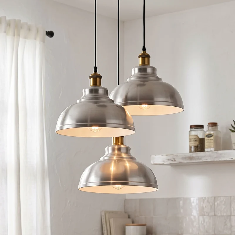 3-flammige Cluster Pendelleuchte – Vintage Hängelampe Esstisch | Ø29cm | E27 ~4138