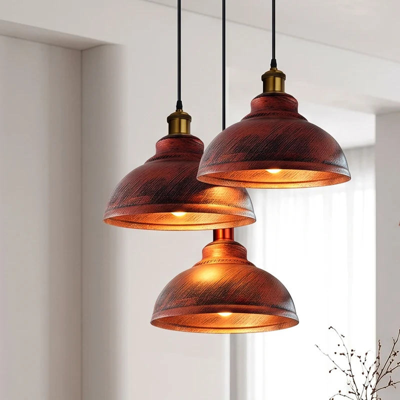 3-flammige Cluster Pendelleuchte – Vintage Hängelampe Esstisch | Ø29cm | E27 ~4138