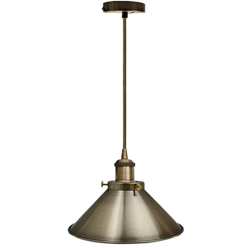 Industrie Kegel-Pendelleuchte Ø 22cm | Höhenverstellbar Deckenlampe E27~4119