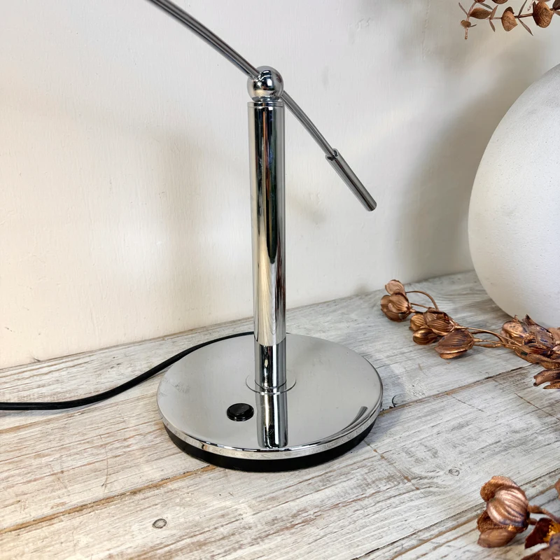 Designer Tischleuchte Chrom Flexarm Schreibtischlampe Lampe Gebraucht