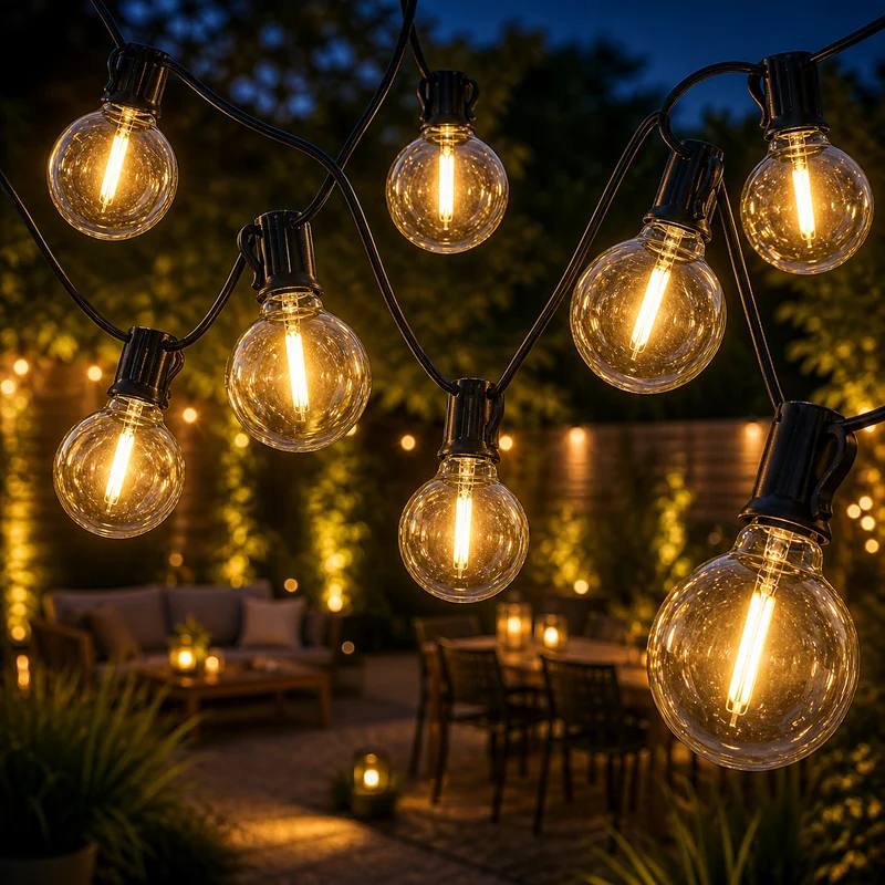 40M Lichterkette mit Fernbedienung | Inkl. 72x LED-Lampen | DIMMBAR | 1W | 2700K | 24V | Plug & Play | Verbindbar