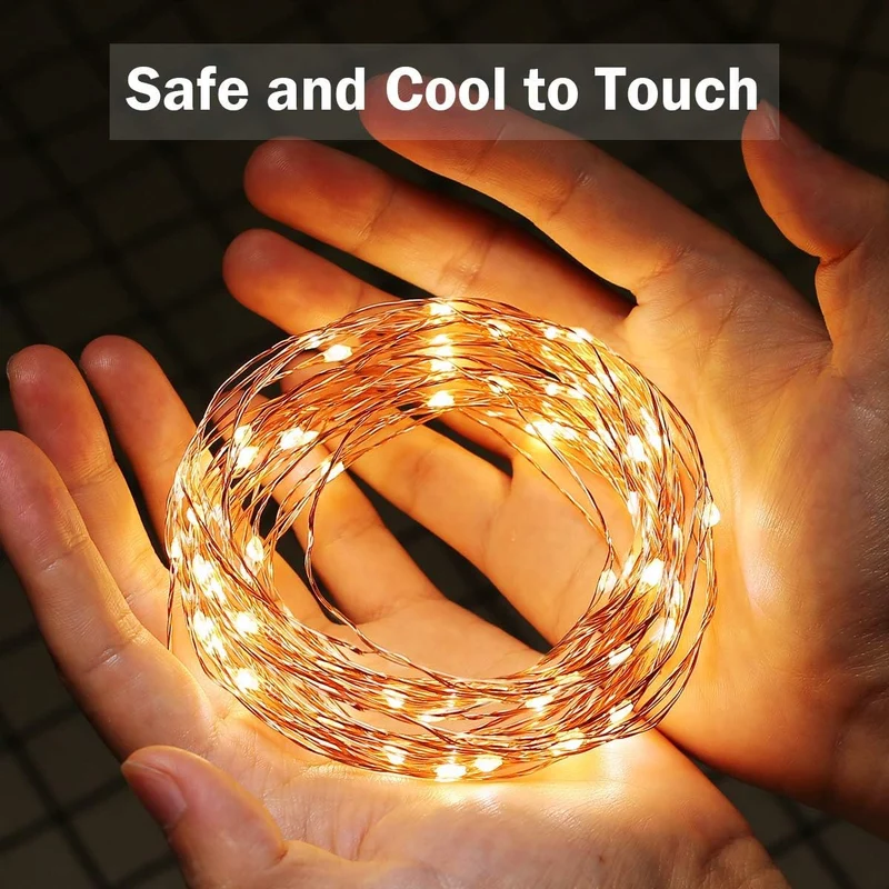 LE 20M LED Lichterkette, Drahtlichterketten 200 LEDs, Wasserdicht IP65, Strombetrieben mit Schalter, ideal f¨¹r Weihnachtsbeleuchtung, Balkon, au?en Deko innen Party usw. Warmwei?