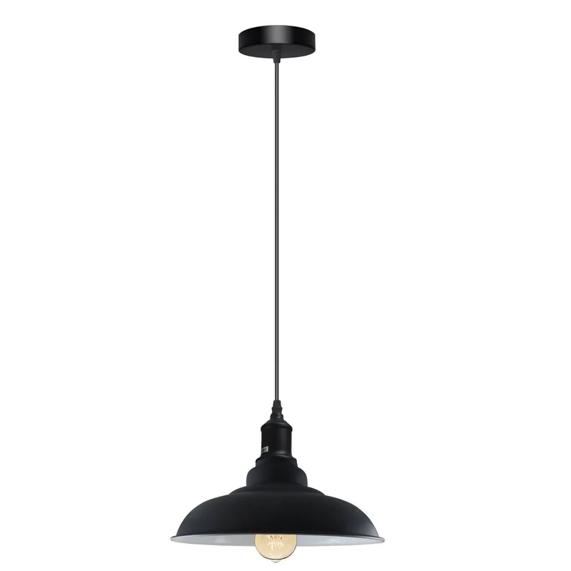 Industrial Farbige Pendelleuchte einzeln | E27 Metall Esstisch Hängelampe Ø 32 cm~4113