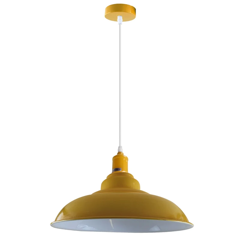 Industrial Farbige Pendelleuchte einzeln | E27 Metall Esstisch Hängelampe Ø 32 cm~4113