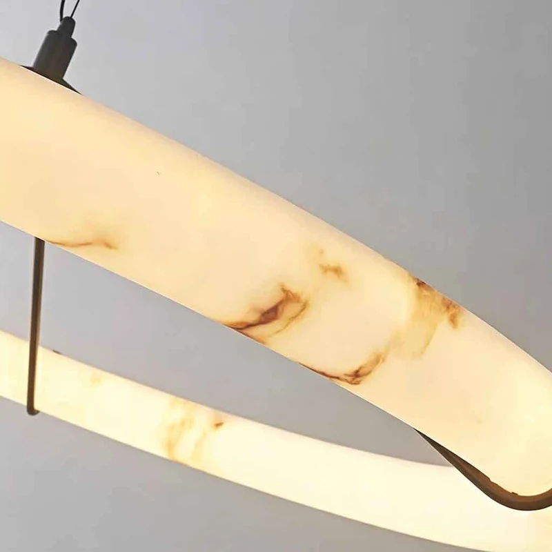 Ring Alabaster Pendant Light LED Dimmable