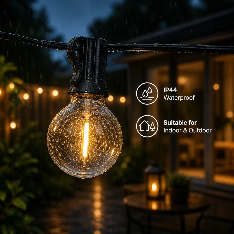 20M Lichterkette mit Fernbedienung | Inkl. 36x LED Lampen | DIMMBAR | 1W | 2700K | 24V | Plug & Play | Koppelbar
