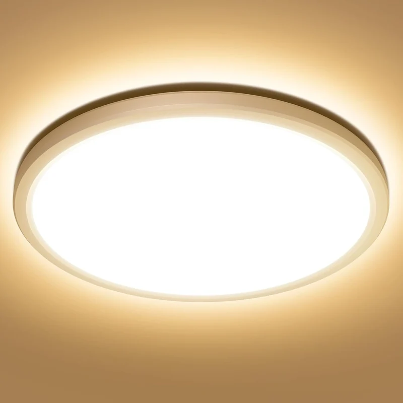 Lepro Deckenlampe 24W, IP44 Wasserfest Deckenleuchte，3000K 2400LM Badezimmer Lampe, Warmweiß Deckenleuchte Badezimmer, ideal Badezimmerlampe Decke für Bad Schlafzimmer Flur Küche Wohnzimmer, Ø29.3cm
