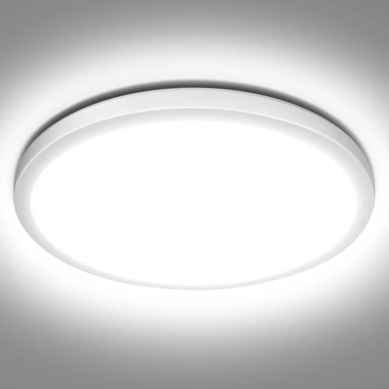 Lepro Deckenlampe 24W, IP44 Wasserfest Deckenleuchte，5000K 2400LM Badezimmer Lampe, Kaltweiß Deckenleuchte Badezimmer, ideal Badezimmerlampe Decke für Bad Schlafzimmer Flur Küche Wohnzimmer, Ø29.3cm