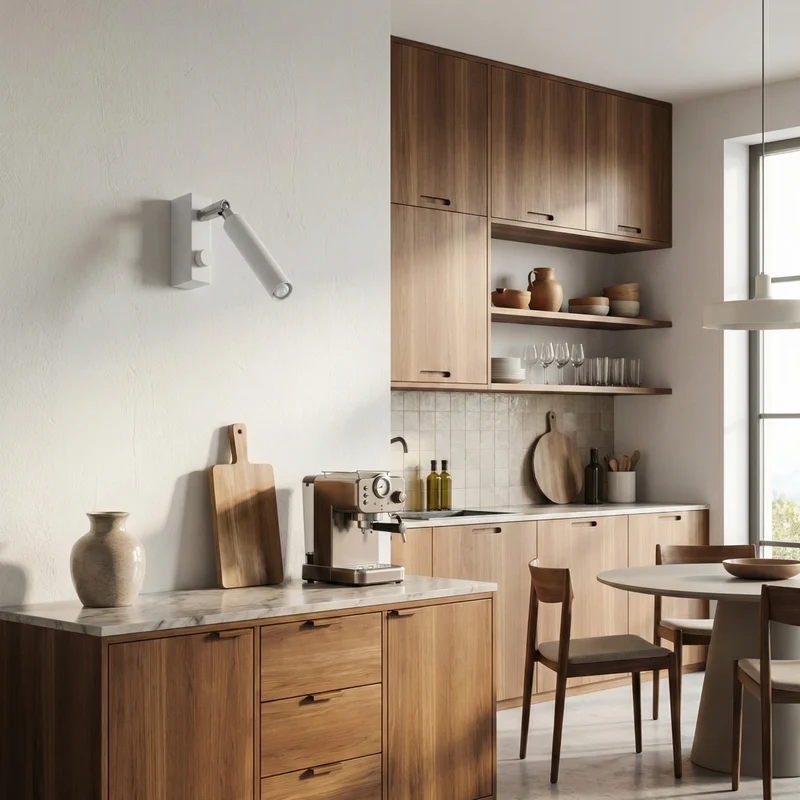 Moderne weiße schwenkbare Wandleuchte – Modèle Eyvoria