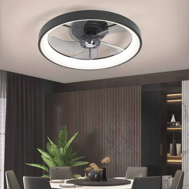 Circular Ceiling Fan Light LED Flush Mount, 3 Colors