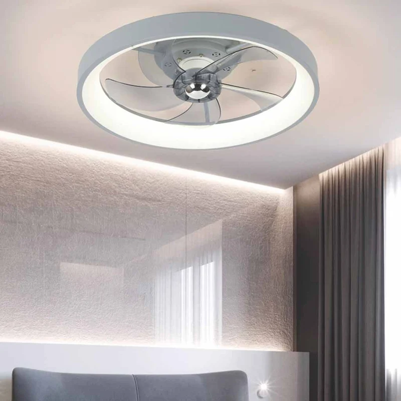 Circular Ceiling Fan Light LED Flush Mount, 3 Colors