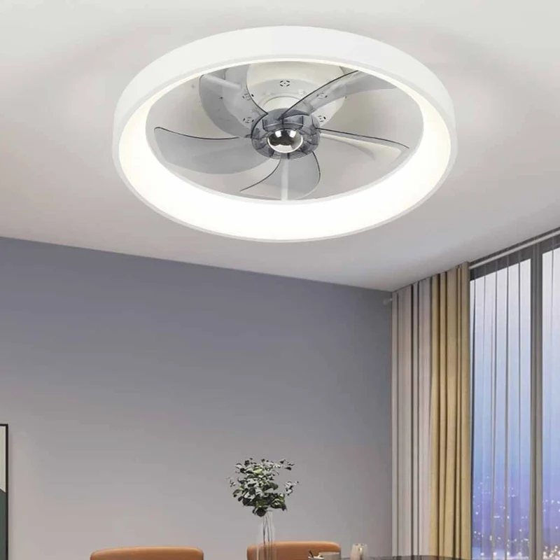 Circular Ceiling Fan Light LED Flush Mount, 3 Colors
