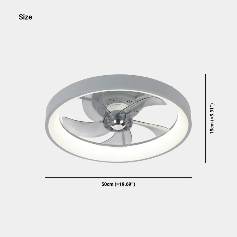 Circular Ceiling Fan Light LED Flush Mount, 3 Colors