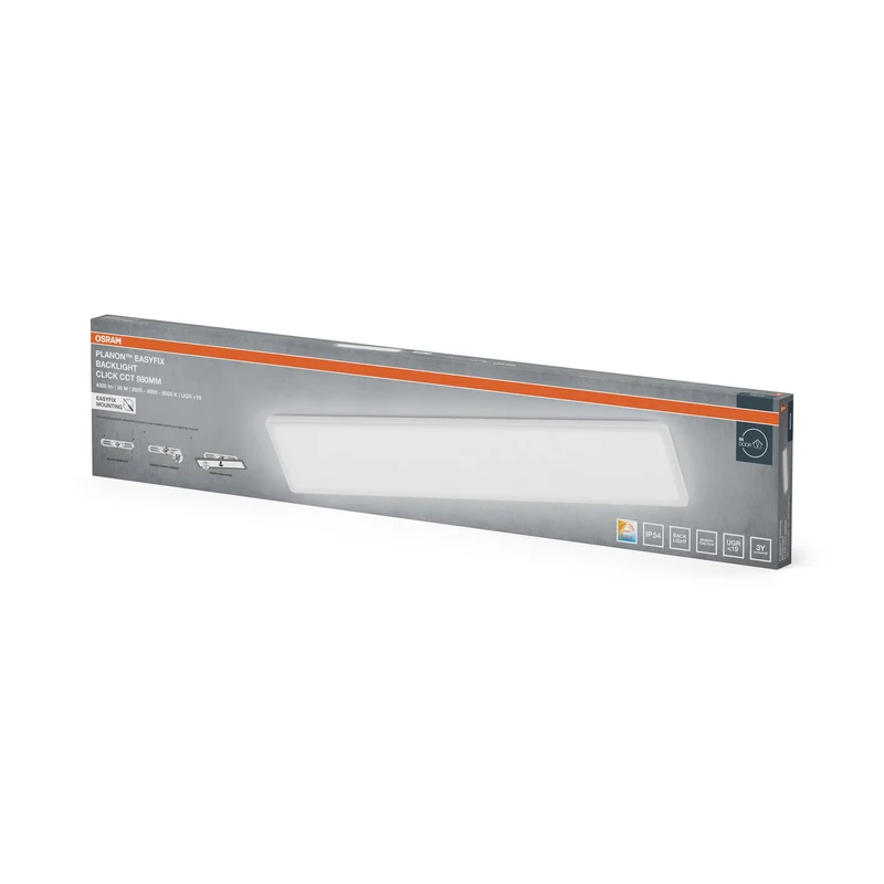 OSRAM PLANON EASYFIX LED Panel Backlight Deckenleuchte 98cm 30W Click CCT IP54, weiß
