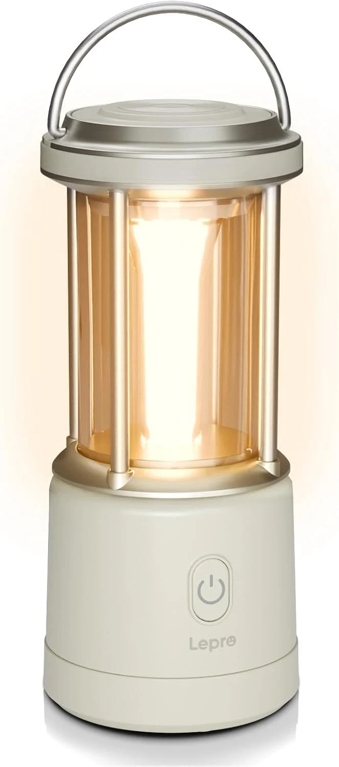 Lepro LED-Campinglampe, 1100 Lumen, 5 Leuchtmodi, helligkeitsverstellbarer Suchscheinwerfer, IPX4 wasserdichte batteriebetriebene Notfallleuchte, geeignet f¨¹r Stromausf?lle, Wanderungen£¬White