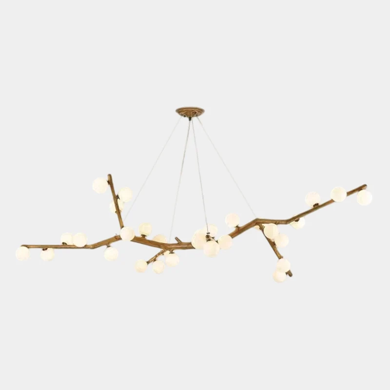Tree Branch Chandelier Rustic Resin Multi-Globe