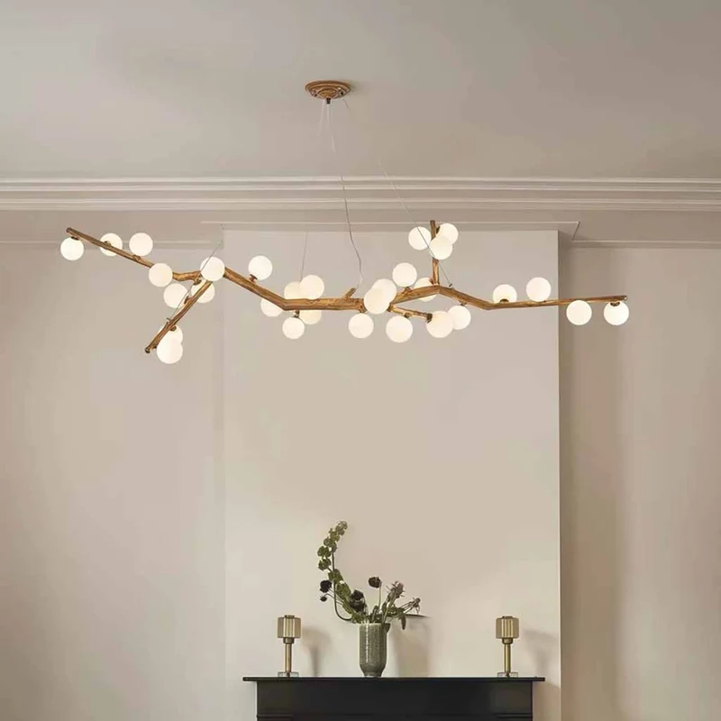 Tree Branch Chandelier Rustic Resin Multi-Globe