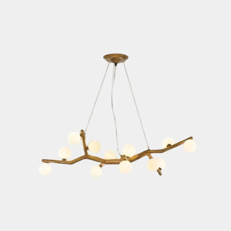Tree Branch Chandelier Rustic Resin Multi-Globe